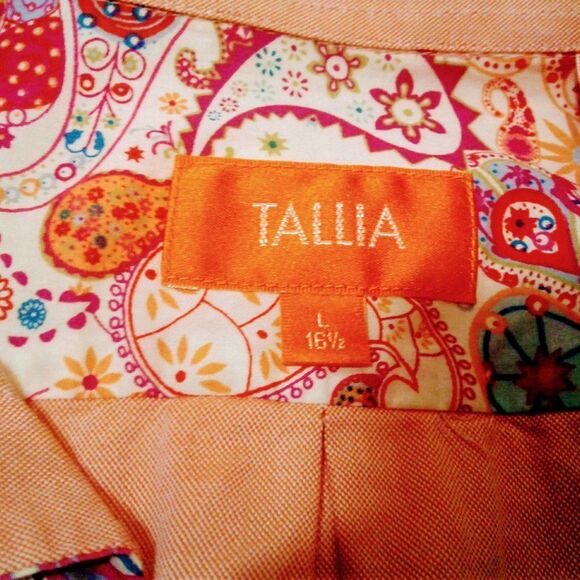 Tallia Men’s Upscale Casual Button-Down Shirt Sz: L 16 1/2 - Picture 6 of 9